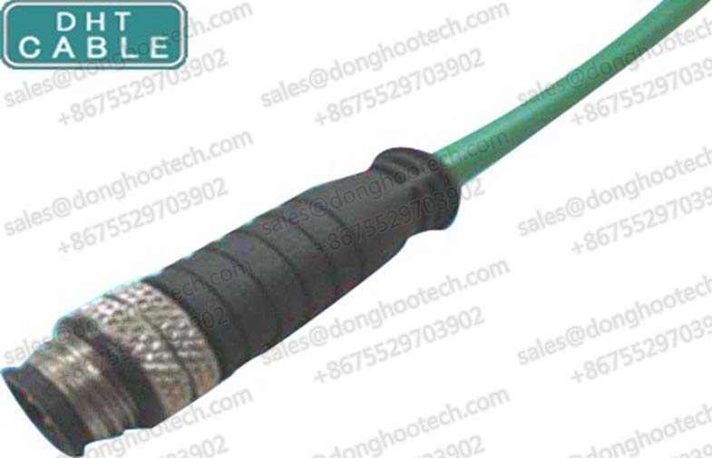  M9 Straigth Molding Type 6Pin Waterproof Cable Assemblies with RoHS / CE Approved 