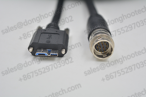  HR10A -10J -12P (73) to USB 3.0 Micro B Camera USB Cable with Screw Locking Connector 